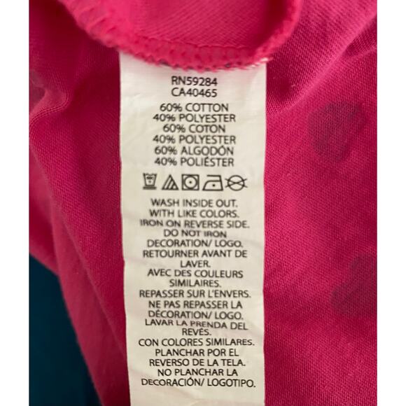 The Children's Place Girls Long Sleeve Dress Pink w/Silver Hearts Size Med 7/8 - Picture 4 of 4